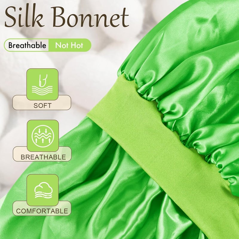 Doitory Store Satin Silk Bonnet for Sleeping, Soft Satin Lined Hair Bonnet for Women, Double Layer Sleep Nightcap - Image 2